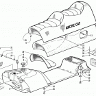 TRIPLE TOURING 600 Gas tank, seat, and fuel sensor assembly
