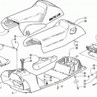 ZR 2K Gas tank, seat and taillight assembly