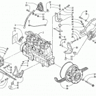 TRIPLE TOURING 600 Опора двигателя и вариатор