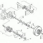ZL 600 EFI Вал приводной трака и тормоза