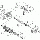 ZR 580 EFI Вал приводной трака и тормоза