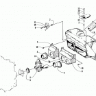 EXT 600 Carburetor and air silencer assembly