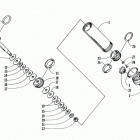 ZRT 600 Задняя  подвеска, передний амортизатор