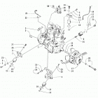 EXT 580 EFI DX Опора двигателя и вариатор