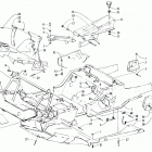 JAG LIQUID Front frame, belly pan and footrest assembly