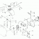 ZR 580 Карбюратор, топливный насос, масляный бак, и глушитель