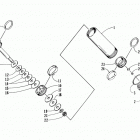 ZRT 800 Задняя  подвеска, передний амортизатор