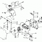 EXT 580 Карбюратор, топливный насос, масляный бак, и глушитель