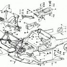 PANTHER DELUXE Front frame, belly pan and footrest assembly