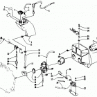 EXT 580 Карбюратор, топливный насос, масляный бак, и глушитель