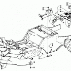 EXT EFI Front frame, footrest, and clutch shield assembly