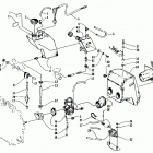 ZR 440 Карбюратор, топливный насос, масляный бак, и глушитель