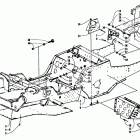 ZR 580 Front frame, footrest, and clutch shield assembly