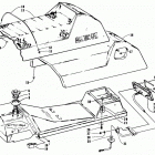 EXT 580 Gas tank, seat, and taillight assemblies