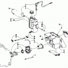 CHEETAH 440 2-SPEED Oil  /  water tank, carburetor, and silencer assemblies