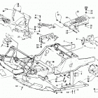 EXT 550 Front frame, belly pan and footrest assembly
