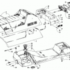 EXT 580 MOUNTAIN CAT Gas tank, seat, and taillight assemblies