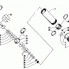 580ZR Задняя  подвеска, передний амортизатор