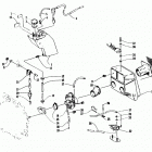 EXT 550 Карбюратор, топливный насос, масляный бак, и глушитель