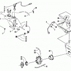 SUPER JAG Oil tank, carburetor, and silencer assemblies