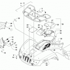 ATV 500  Red (US) Передний багажник крыло и фара