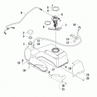 ATV 1000 XT EFT RED Топливный бак