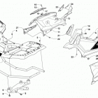 ATV ALTERRA 700  Red (US), Red Intl (OS) Front rack and side panel assemblies