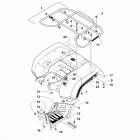 ATV 700 MUD PRO LTD  Green (US), Green Intl (OS) Задний багажник ,крыло и подножки