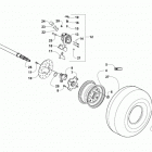 ATV 300 2X4 UTILITY  Green (US) Задние колеса,ось и тормоза