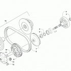 ATV 500 RED Сцепление и приводной ремень