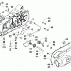 ATV 150 UTILITY  Green (US) Left crankcase and cover assembly