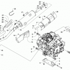 ATV ALTERRA 500 XT EPS WHITE Двигатель и глушитель