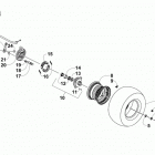 ATV 150 UTILITY  Green (US) Front wheel and brake assemblies