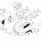 ATV 700 MUD PRO LTD  Green (US), Green Intl (OS) Передний багажник крыло и фара