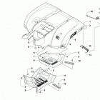 TRV 550 XT EPS L7E WHITE Rear body panel, footwell, and taillight assemblies
