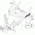 ATV ALTERRA 500 XT EPS WHITE Front body panel and headlight assemblies