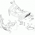 ATV ALTERRA 700 XT EPS T3S Front body panel and headlight assemblies