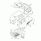 ATV 500  Red (US) Задний багажник ,крыло и подножки