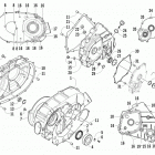 ATV 500 RED Clutch  /  drive belt  /  magneto cover assembly