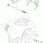 LT-F500F Quad Runner 4WD Left rear wheel (model w / x)