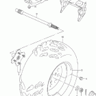 LT-F500F Quad Runner 4WD Left rear wheel (model y)