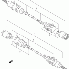 LT-F300F King Quad 4WD Front drive shaft (model k1 / k2)