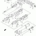 LT-F250F Quad Runner 4WD Secondary gear - propeller shaft