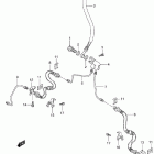 LT-F300F King Quad 4WD Front brake hose (model x / y / k1)