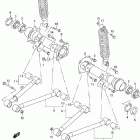 LT-F500F Quad Runner 4WD Rear axle housing (model w / x)