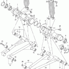 LT-F500F Quad Runner 4WD Rear axle housing (model k1 / k2)