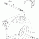 LT-F500F Quad Runner 4WD Left rear wheel (model k1 / k2)