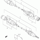 LT-F500F Quad Runner 4WD Front drive shaft (model w / x)