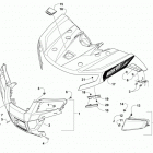 ATV XR 700 EFT GREEN Front body panel and headlight assemblies