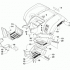 ATV 700 DIESEL GREEN Заднее крыло и подножки